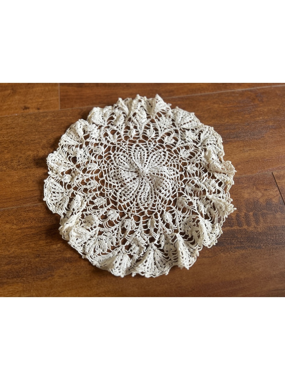 Vintage Handmade Crochet Doily Table Decor